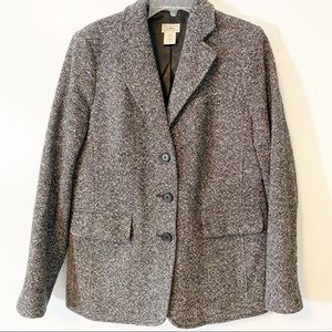 Vintage L.L.Bean Wool Blazer Black Size 10